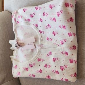 NWT Victoria's Secret Thermal Long Pajama in Pink Floral